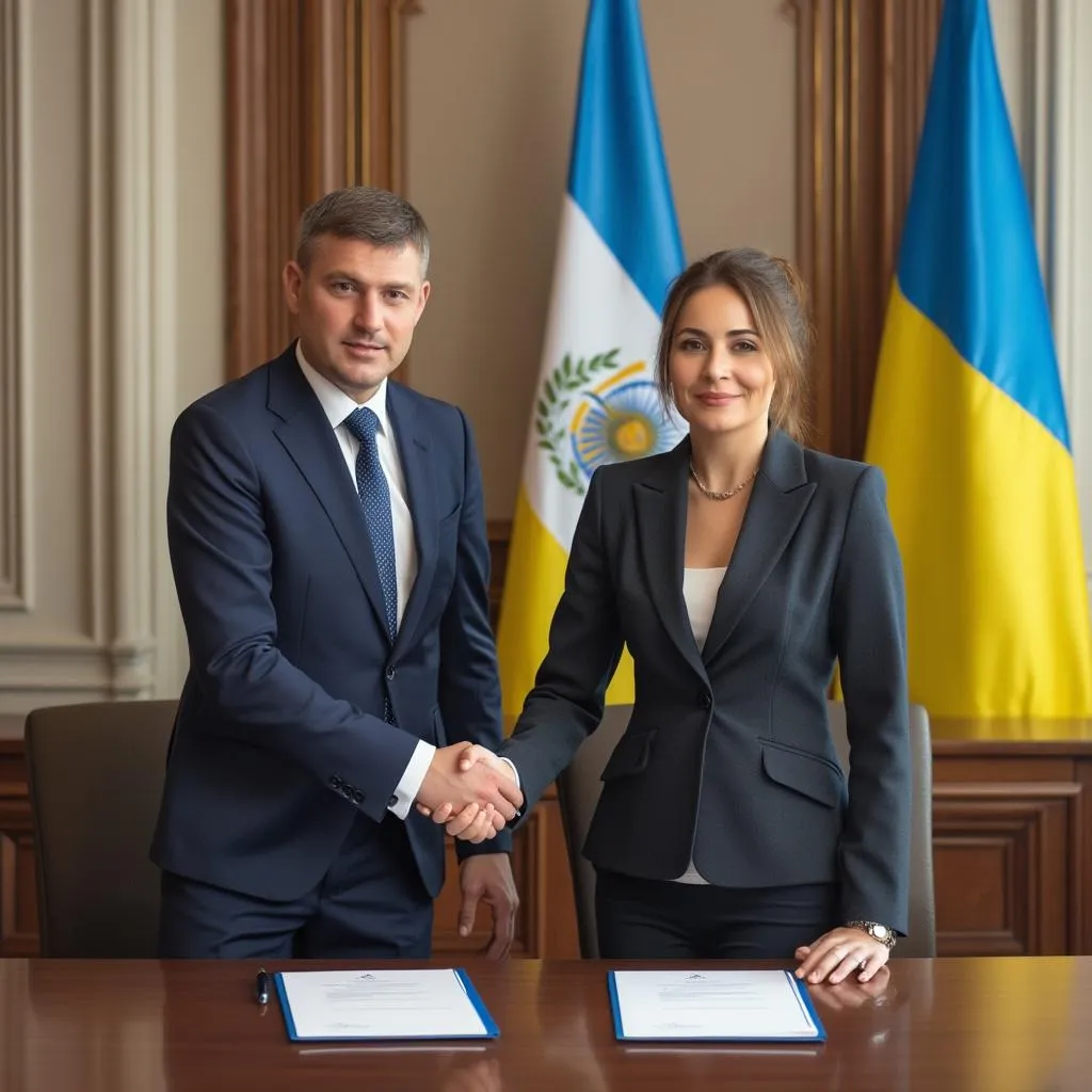 Підписання контракту між українською та аргентинською компаніями